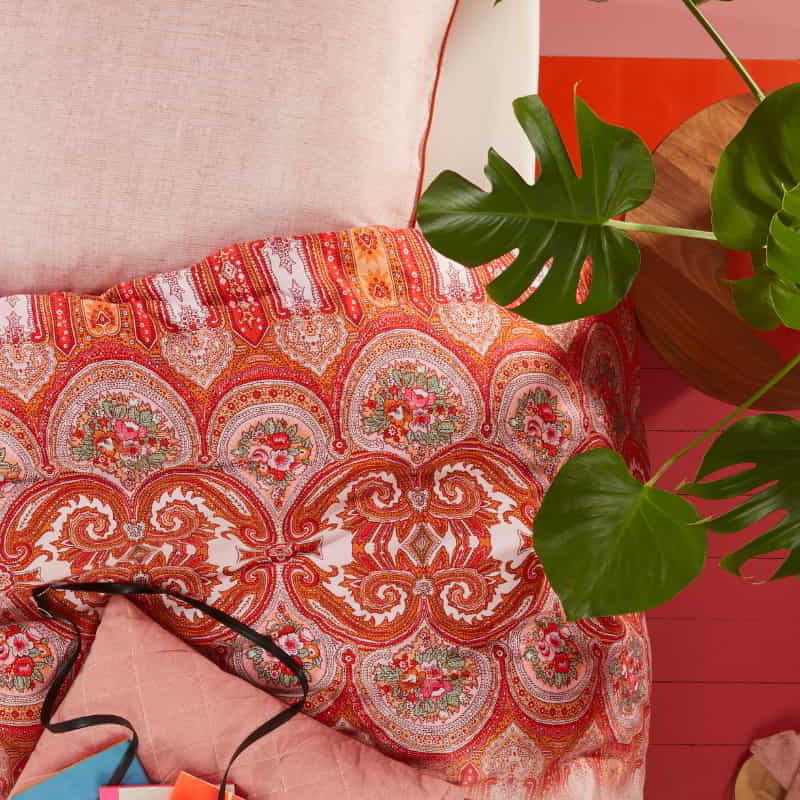 Oilily Paisley Cotton Sateen Pink  Quilt Cover Set (6683635449900)