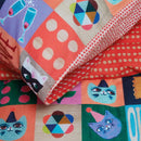 Oilily Party Blocks Cotton Multicoloured Quilt Cover Set (6683661598764)