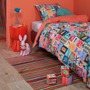 Oilily Party Blocks Cotton Multicoloured Quilt Cover Set (6683661598764)