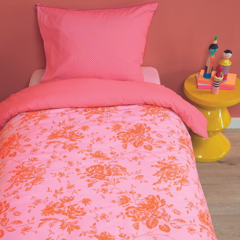 Oilily Prom Flowers Cotton Pink Quilt Cover Set (6683670872108)