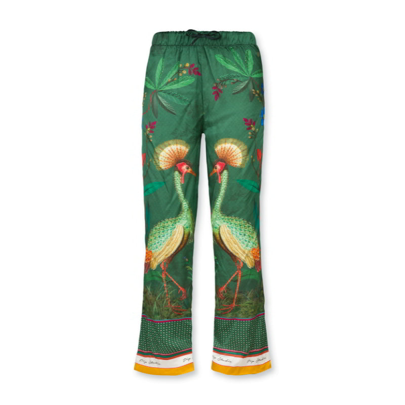 PIP Studio Birds In Love Belin Green Long Trousers (6752906870828)