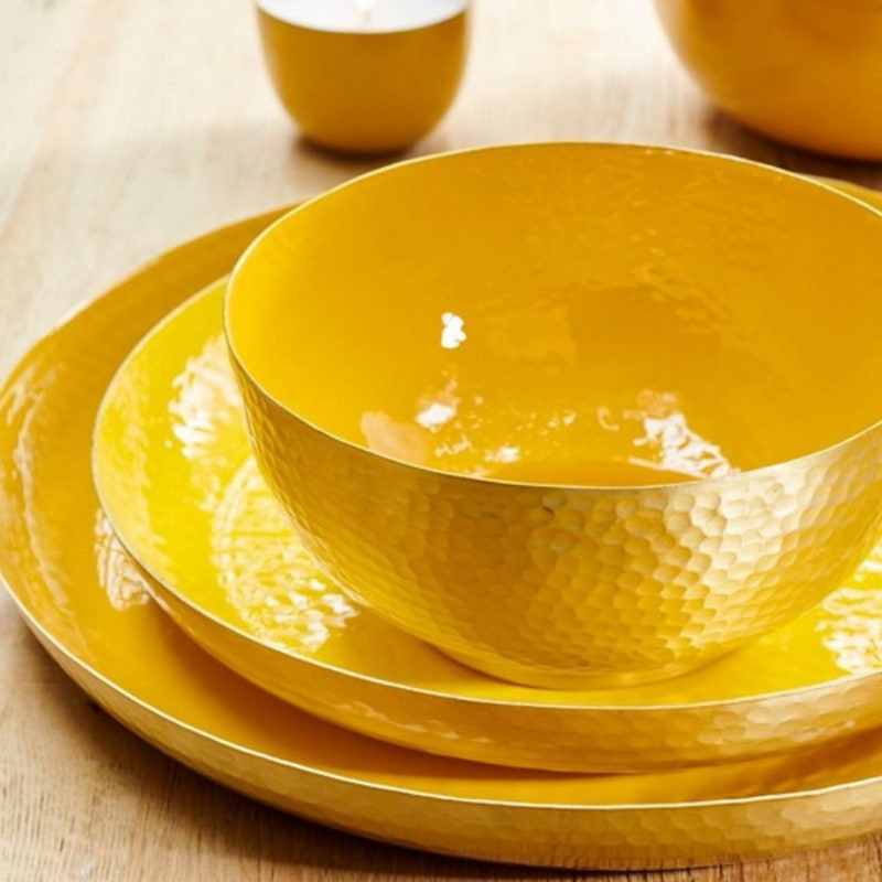 PIP Studio Enamelled Yellow 27cm Serving Bowl (6989049036844)