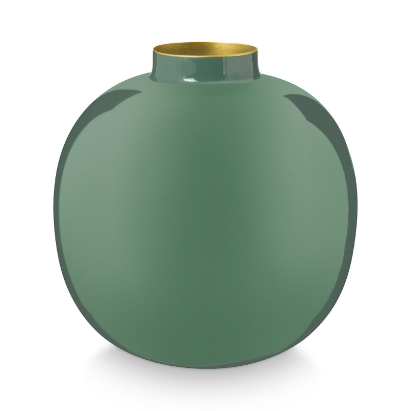 PIP Studio Dark Green Metal 23cm Vase (6850144174124)