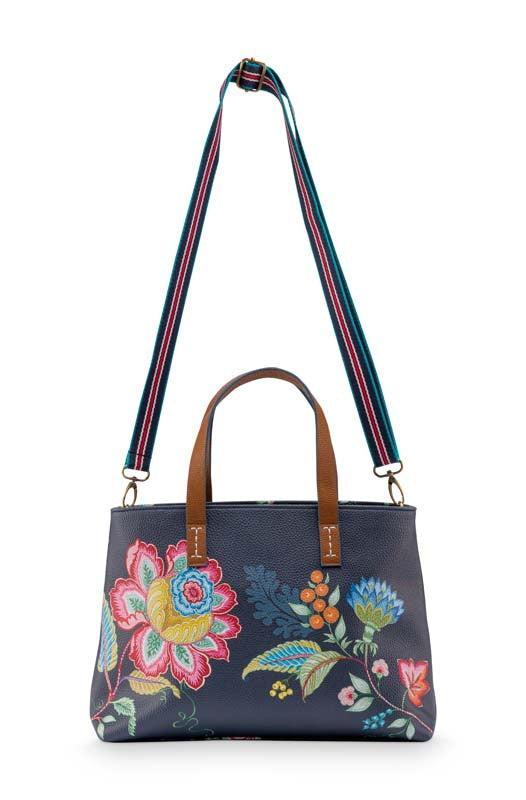 PIP Studio Jambo Flower Blue Shopper Bag (6988691406892)