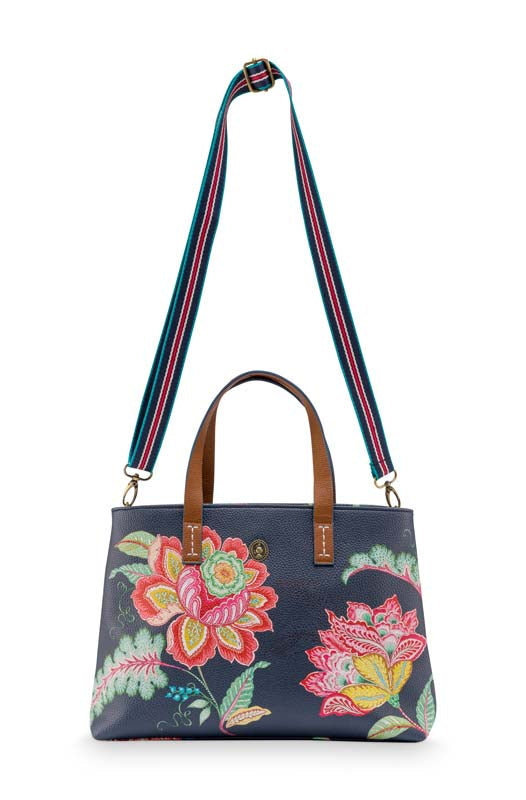PIP Studio Jambo Flower Blue Shopper Bag (6988691406892)