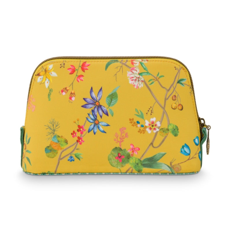 PIP Studio Petites Fleurs Yellow Triangle Cosmetic Bag (6752066207788)