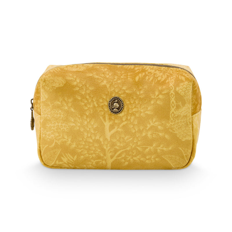 PIP Studio Velvet Origami Tree Yellow Small Square Cosmetic Bag (6854462144556)