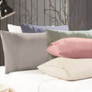 Close-up of brushed flannelette pillowcases showing soft texture and neat stitching