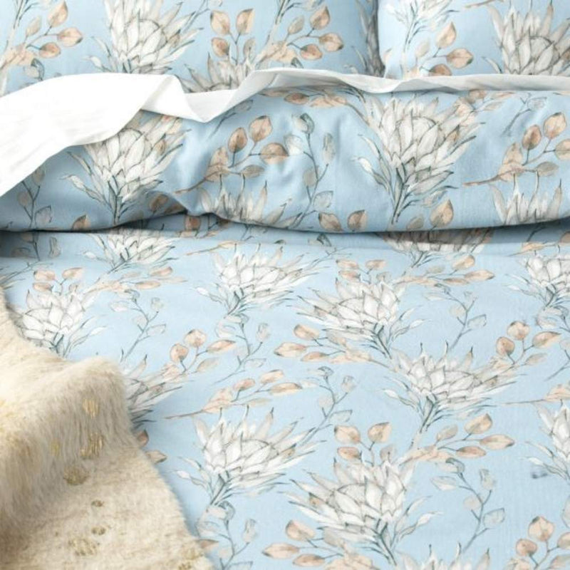 Park Avenue Egyptian Cotton Flannelette Protea Quilt Cover Set (6823998849068)