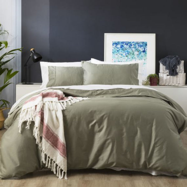 Park Avenue Natural Bamboo Cotton 500 Thread Count Jade Quilt Cover Set (6758408126508)