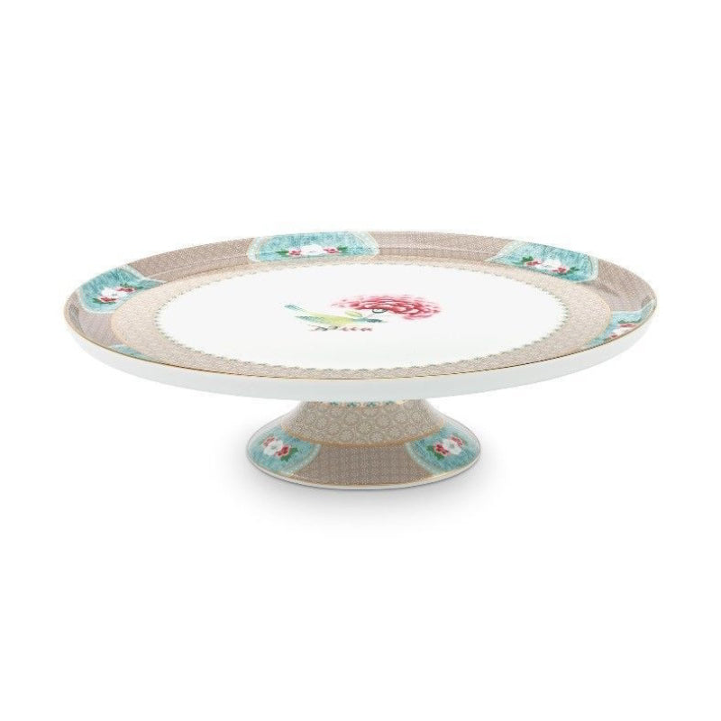 PIP Studio Blushing Birds Khaki Round Cake Tray (6988649136172)