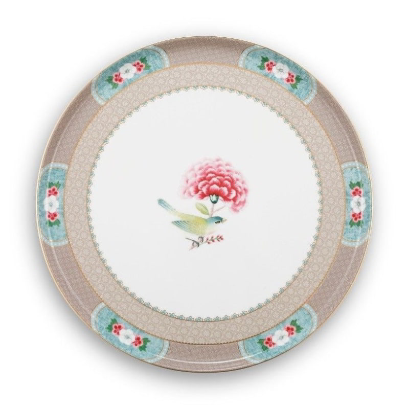 PIP Studio Blushing Birds Khaki Round Cake Tray (6988649136172)