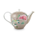 PIP Studio Blushing Birds Porcelain Khaki 750ml Tea Pot (6988740788268)