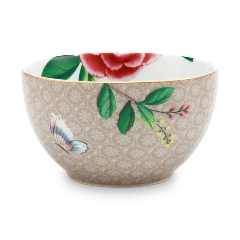 PIP Studio Blushing Birds Porcelain Khaki 9.5cm Bowl (6988737216556)