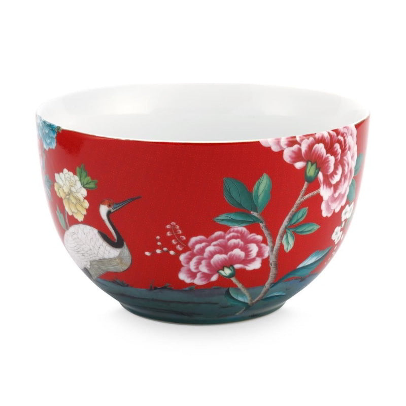 PIP Studio Blushing Birds Porcelain Red 23cm Bowl (6988774834220)
