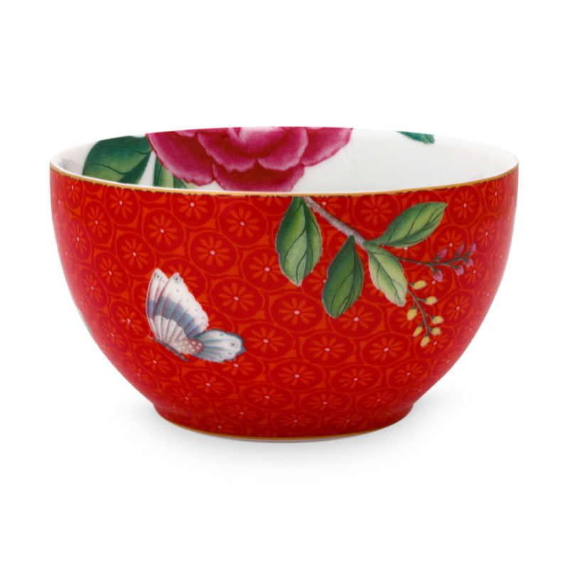 PIP Studio Blushing Birds Porcelain Red 9.5cm Bowl (6988770082860)