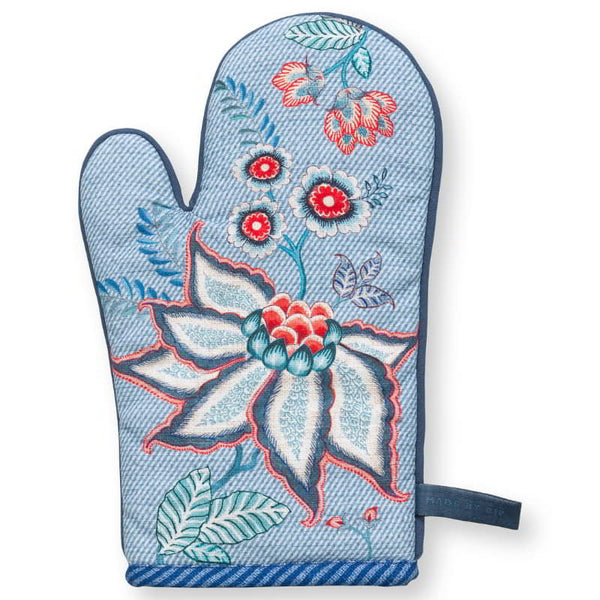 PIP Studio Flower Festival Blue Oven Glove (6977481539628)