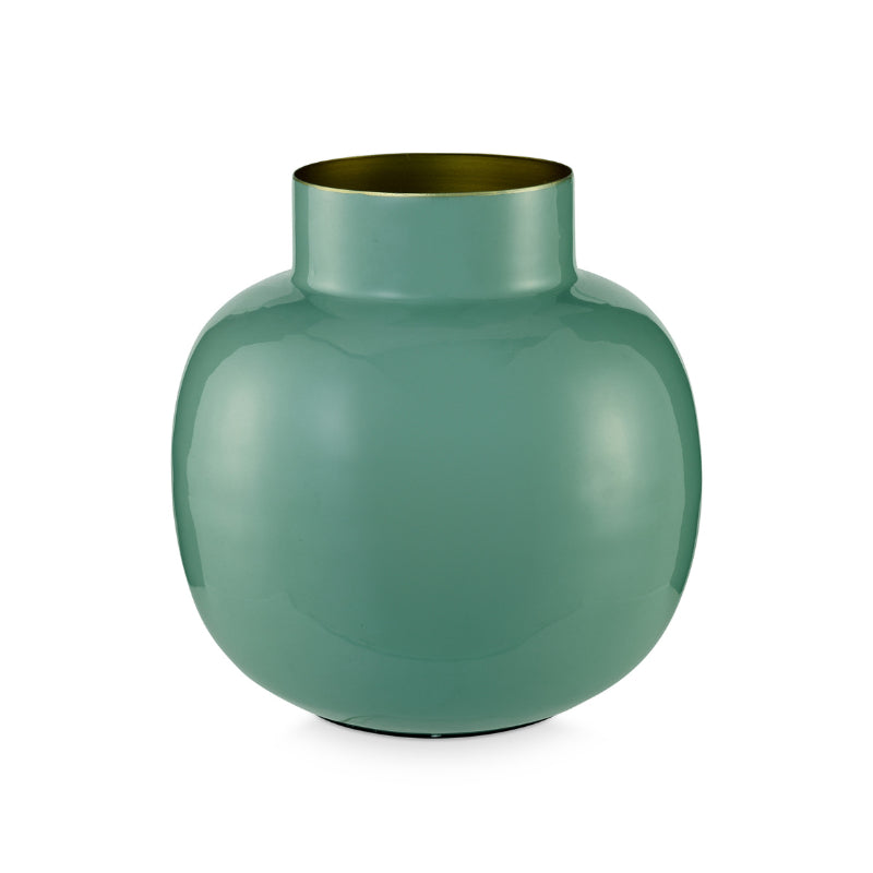PIP Studio Green 10cm Round Metal Vase (6854439960620)