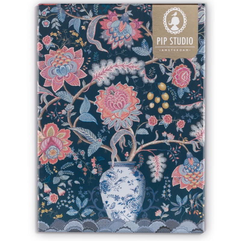 PIP Studio Tree of Life Cotton Dark Blue Quilt Cover Set (6732557910060)