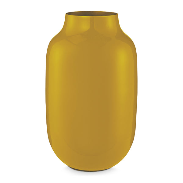 PIP Studio Yellow 14cm Oval Metal Vase (6854453329964)