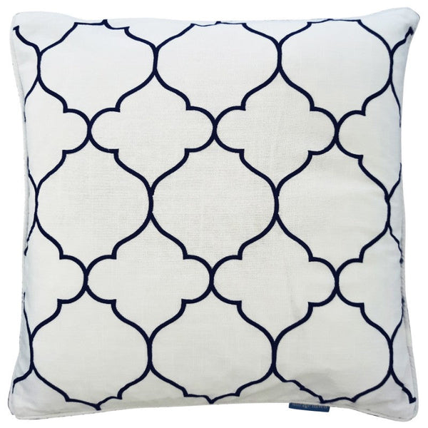 Mirage Haven Tracy Dark Blue and White 50x50cm Cushion Cover