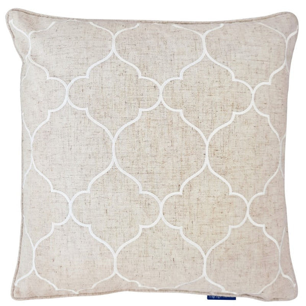 Mirage Haven Tracy Linen and White 50x50cm Cushion Cover