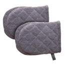 Trendy RANS Herringbone Black Mini Gloves, made of premium cotton, combining elegance and heat protection for kitchen use.