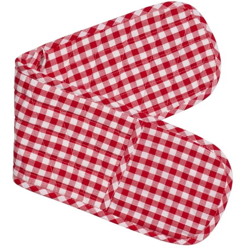 RANS Gingham Red Double Mitt (6629782290476)
