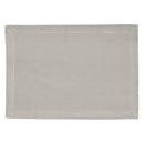 Elegant oatmeal placemat designed to enhance dining aesthetics with its sophisticated hemstitch.