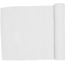 A white ribbed runner enhancing dining spaces with charm and protecting surfaces from everyday wear.