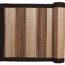 Rajmahal Straw Runner featuring a black border, perfect for creating a unique and rustic dining atmosphere.