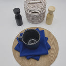 RANS Cambrai Linen White Tea Towels set of 3 with a cup offers superior absorbency and style, softening with each wash for kitchen elegance.