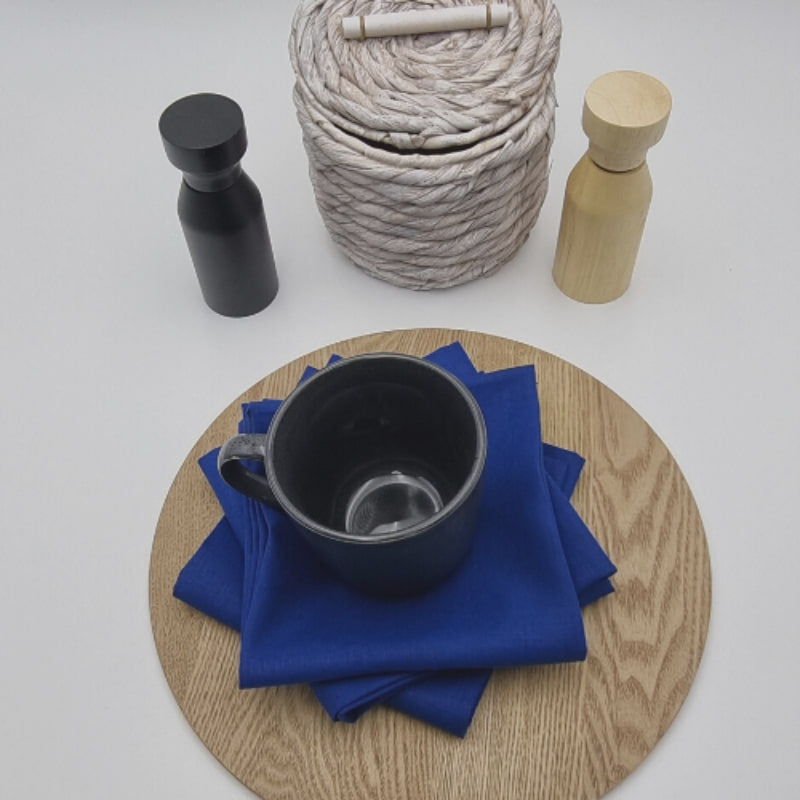 RANS Cambrai Linen White Tea Towels set of 3 with a cup offers superior absorbency and style, softening with each wash for kitchen elegance.