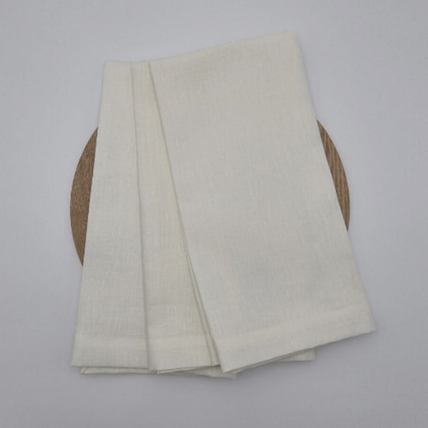RANS Cambrai Linen White Tea Towels (6942429806636)