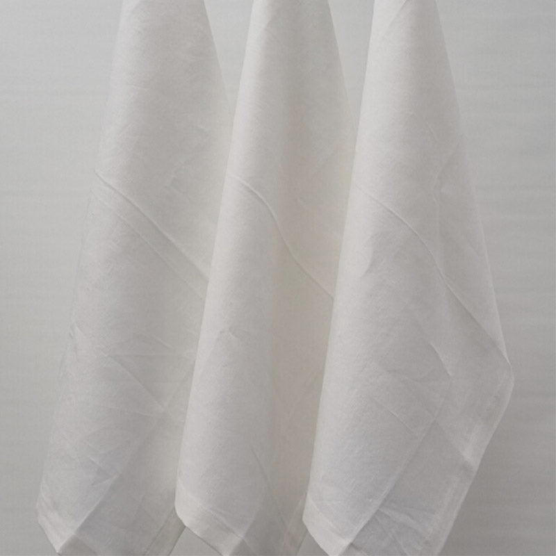 Zoom in details of Set of 3 RANS Cambrai Linen White Tea Towels, soft, absorbent, and stylish, perfect for enhancing kitchen functionality and decor.