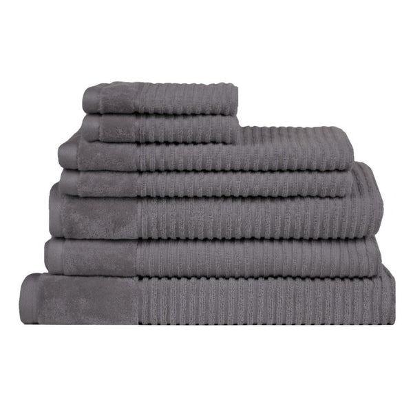 Jenny Mclean Royal Excellency 7 Piece Charcoal Towel Pack (6627531620396)