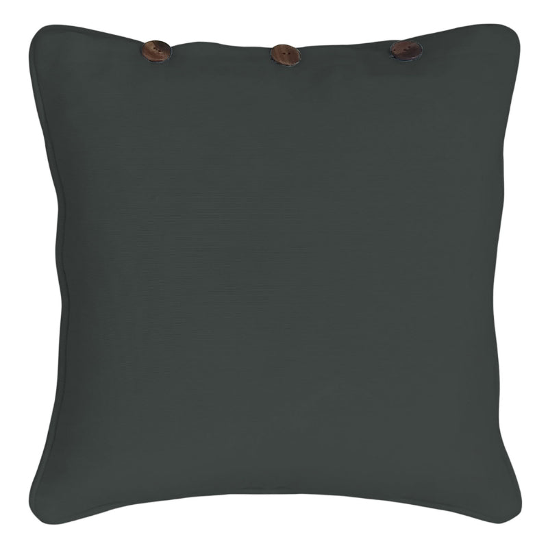RANS London Charcoal 43X43cm Cushion Cover with Buttons (6628003643436)