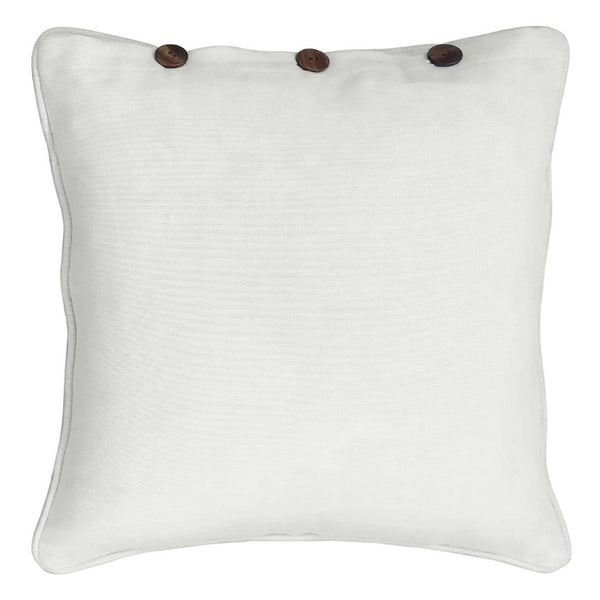 RANS London White 43X43cm Cushion Cover with Buttons (6628009607212)