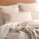 Renee Taylor Alison Yarn Dyed Cotton Reversible Clay Quilted Coverlet Set