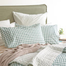 Renee Taylor Alison Yarn Dyed Cotton Reversible Forest Quilted Coverlet Set