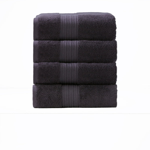 Renee Taylor Brentwood Low Twist 4 Piece Carbon Bath Towel Pack (6626586361900)