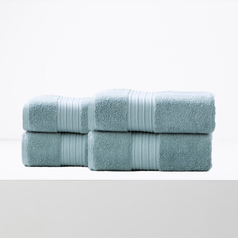 Renee Taylor Brentwood 650 GSM Low Twist Gray Mist 4 Pack Bath Sheet (6626572664876)