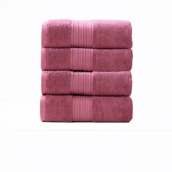 Renee Taylor Brentwood Low Twist 4 Piece Rosebud Bath Towel Pack (6626761572396)