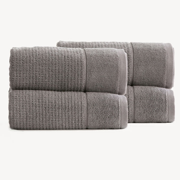 Renee Taylor Cambridge Textured 2 Piece Fossil Bath Sheet Pack