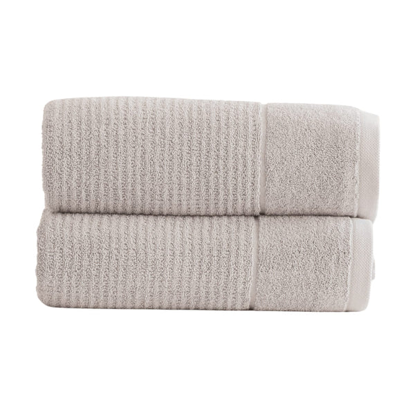 Renee Taylor Cambridge Textured 2 Piece Pumice Stone Bath Sheet Pack