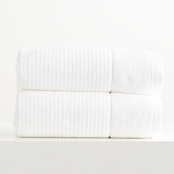 Renee Taylor Cambridge Textured 2 Piece Snow Bath Sheet Pack
