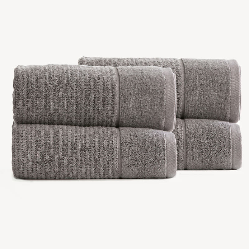 Renee Taylor Cambridge Textured 4 Piece Fossil Bath Sheet Pack