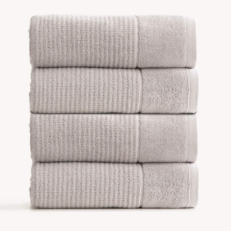 Renee Taylor Cambridge Textured 4 Piece Pumice Stone Bath Towel Pack