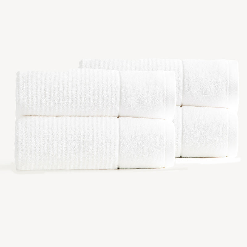 Renee Taylor Cambridge Textured 4 Piece Snow Bath Sheet Pack