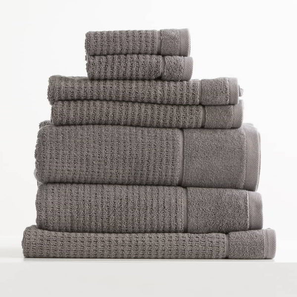 Renee Taylor Cambridge Textured Fossil 7 Piece Towel Pack